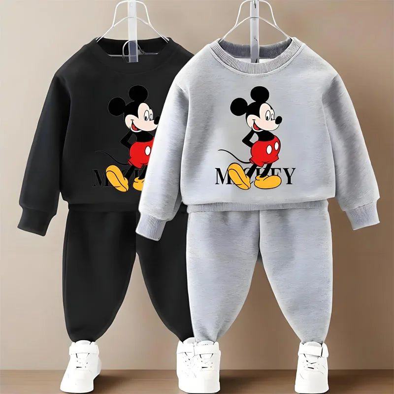 Disney Fall Boys Long Sleeve Hoodies Sets Winter Children's Pullover and Trousers Two Piece Suit Kids Casual Sweatsuit