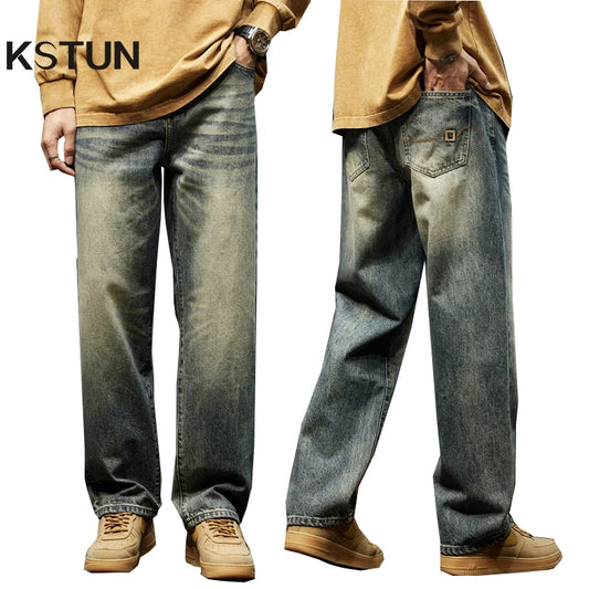 Baggy Jeans Men Wide Leg Pants Casual Oversize Jeans For Men Clothing