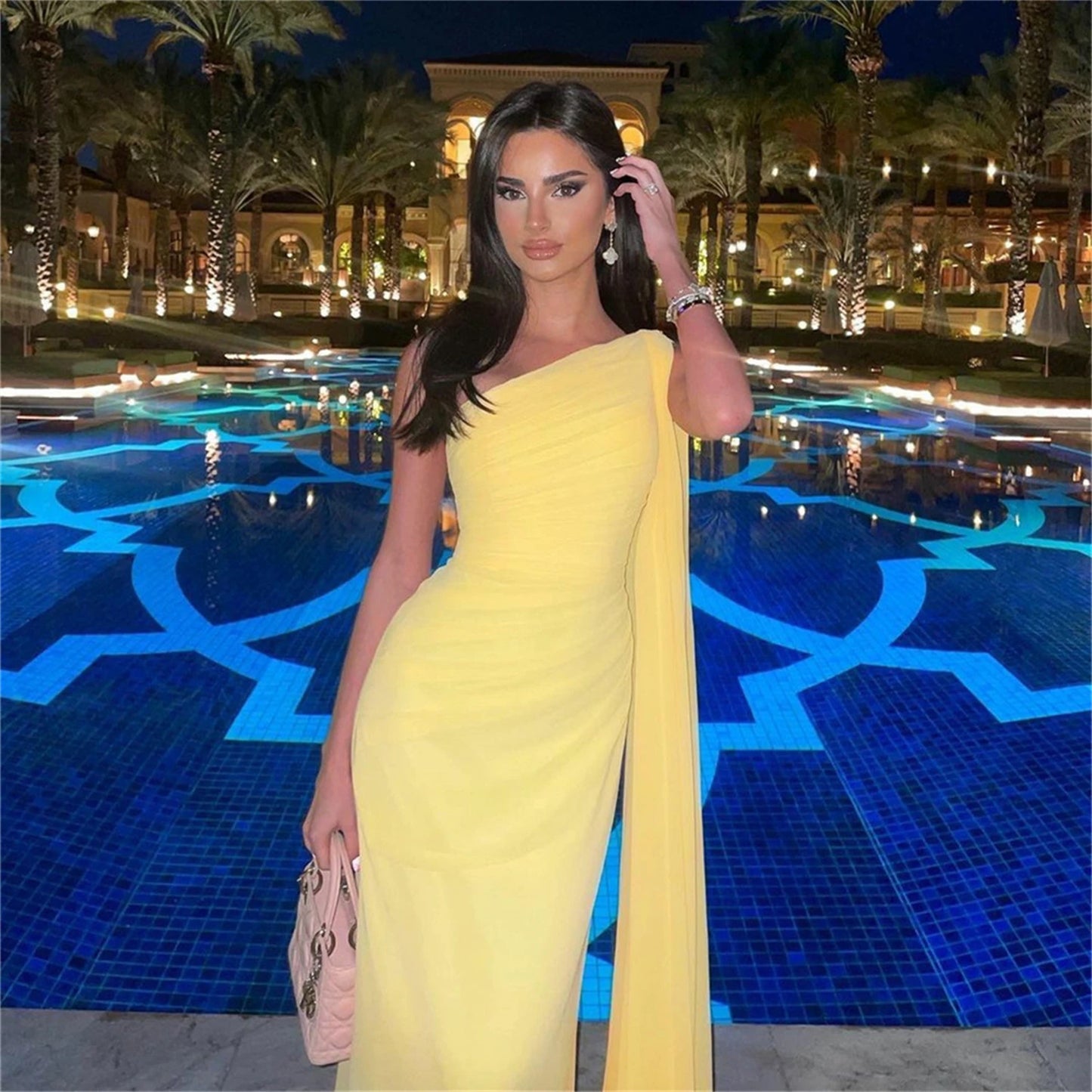 Homecoming Dresses: Evening Dresses With Cape Sheath Prom Gowns for Women