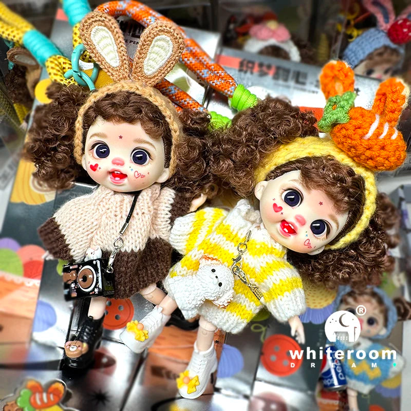 bjd doll Dolls for girls 13cm Labbu doll pocket mini blyth girl Doll Barbi Cry Baby Ball jointed doll Mobile phone Decoration