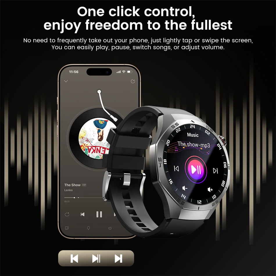 New WatchAMOLED Screen Bluetooth Call Heart Rate Waterproof Women 5 Upgraded Version Sport Fitness Tracker Smart Watch Men Gift
