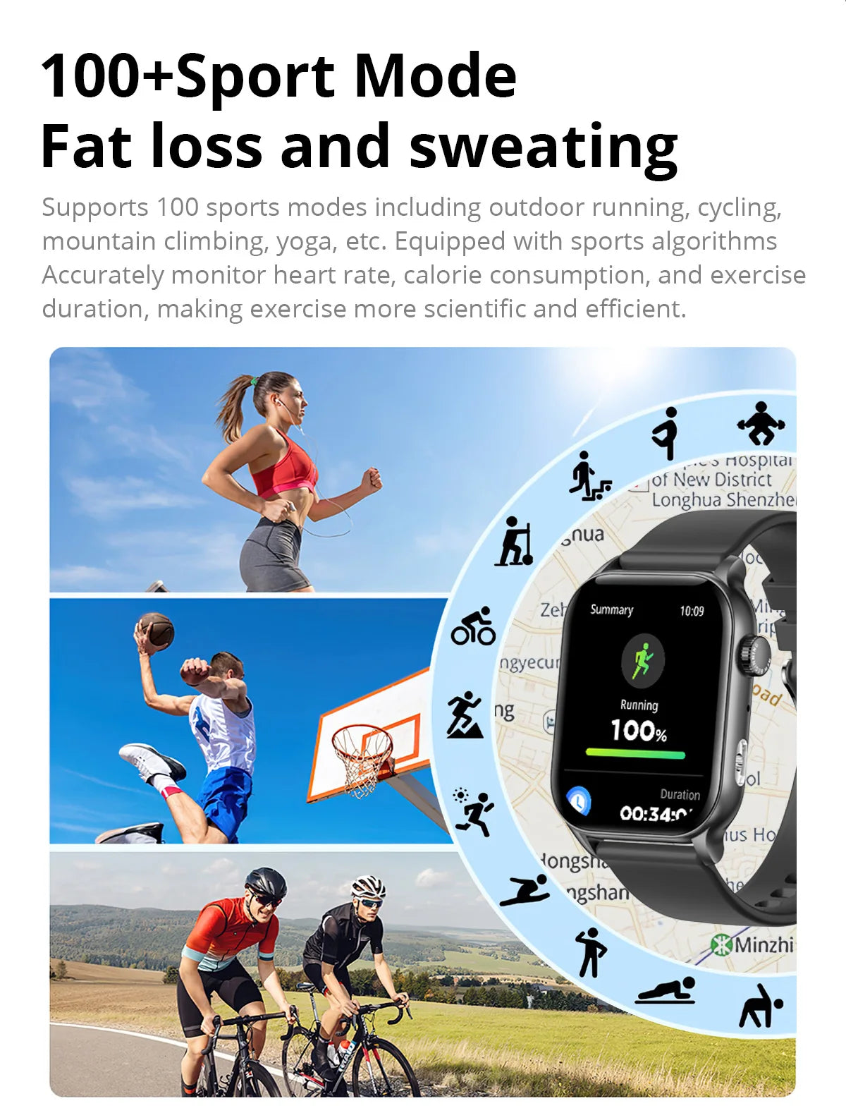 2024 COLMI P78 1.95'' HD AMOLED Smartwatch Flashlight Voice Calling 100+ Sports Modes Health Monitoring Smart Watch Men Women