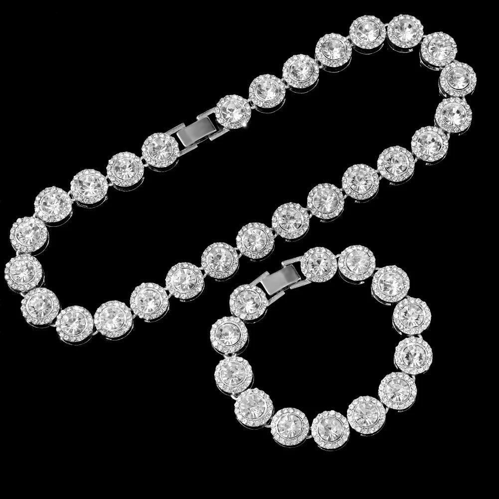 Iced Out 13MM Tennis Chain Micro Paved Cuban Link Chain Necklace Bling