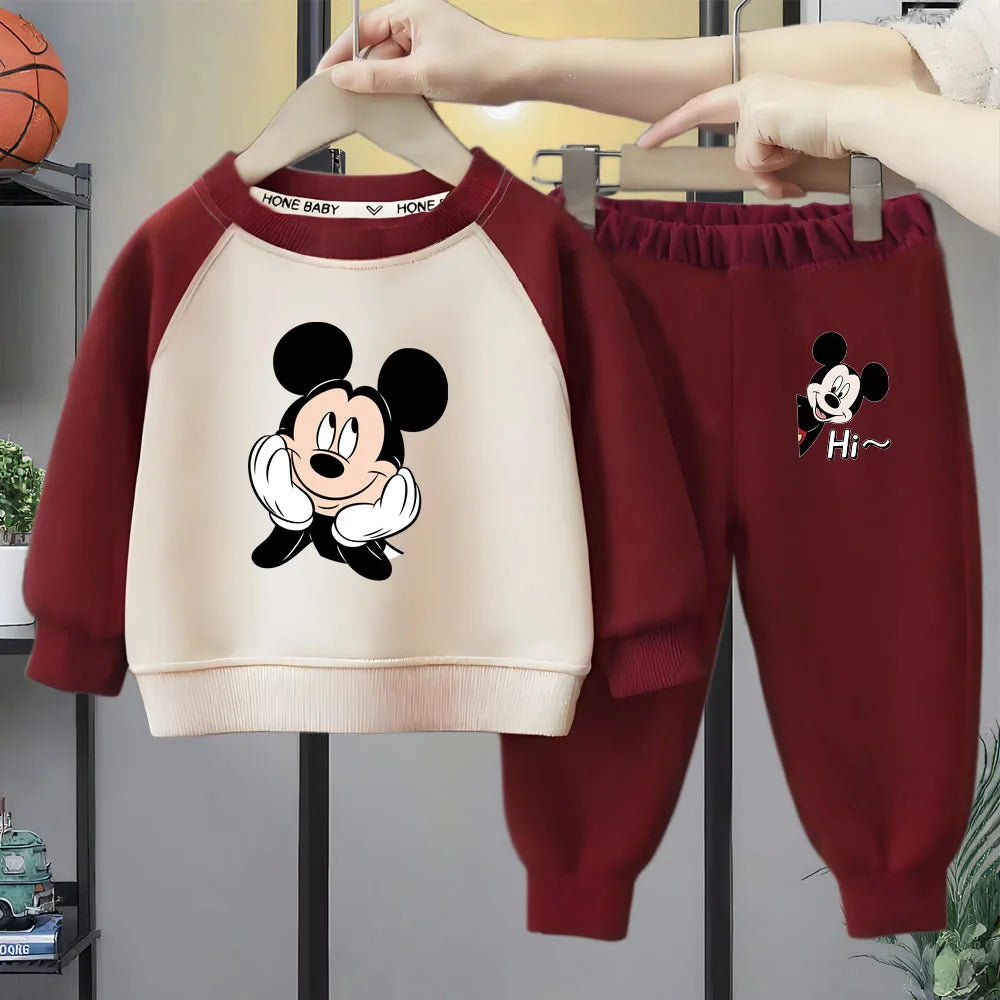 Boys O Neck Spliced Long Sleeve Hoodies Sets Spring/autumn Children Clothing Set