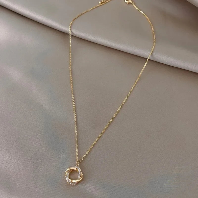 Fashion Cross Rotating 925 Sterling Silver Pendant Chain 14k Gold Plated Necklace Gold Necklace for Women Fine Jewelry