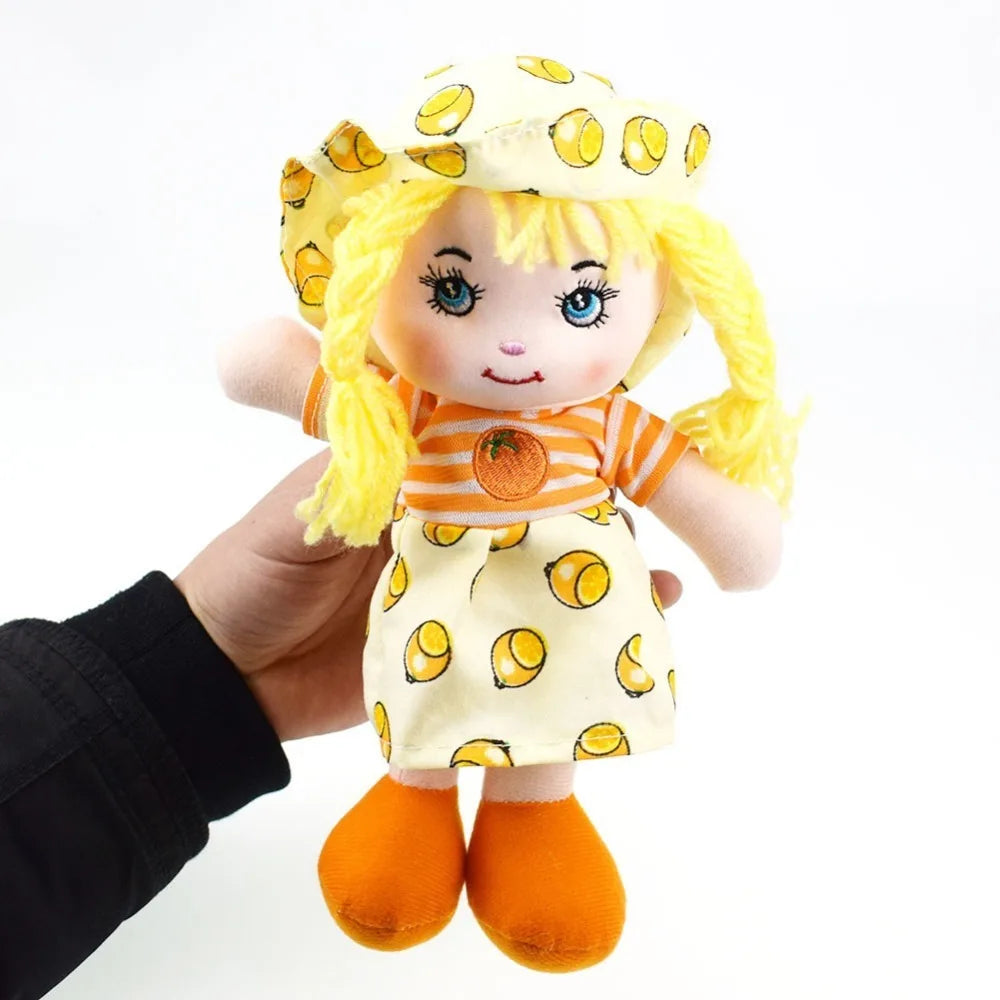 25cm Cartoon Kawaii Fruit Skirt Hat Rag Dolls Soft Cute Cloth  for Baby Pretend Play Girls Birthday Christmas Gifts