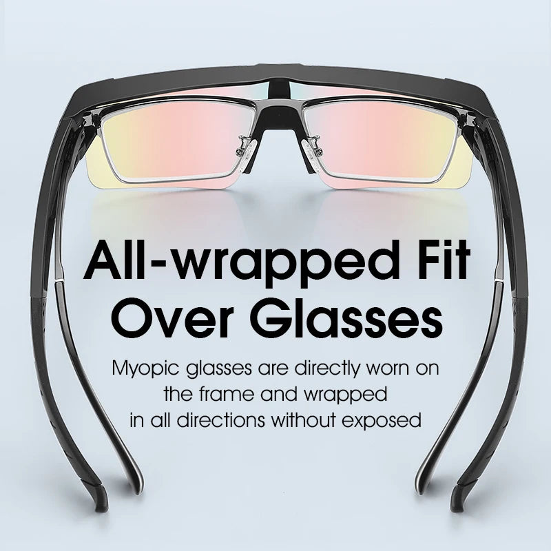 Sunglass Photochromic Cycling Glasses Men Women Fit Over Myopia Glasses