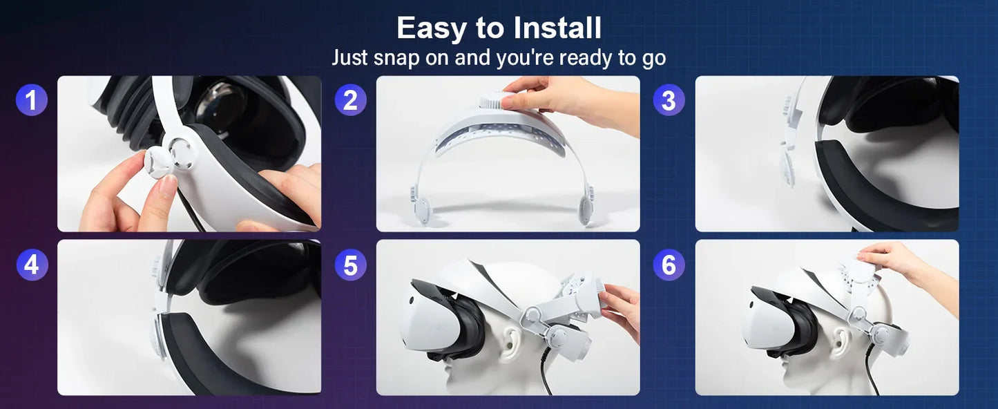 Adjustable Head Strap for SONY PS VR2 VR Glasses Retractable Headset Stand for PlayStation VR2 Expansion Accessories