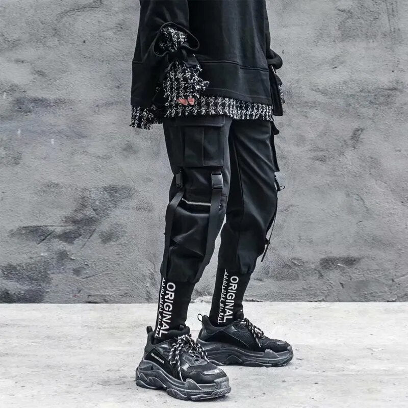 Stylish Japanese Fashion Harajuku Hip Hop Men Pants Streetwear Cargo Pants for Men