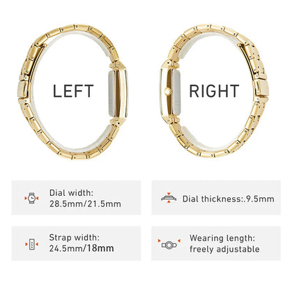 LiEBIG Luxury Golden Quartz Wristwatches For Female Girl Male Fashion 30m Waterproof Women Ladies Mens Watches Relogio Feminino