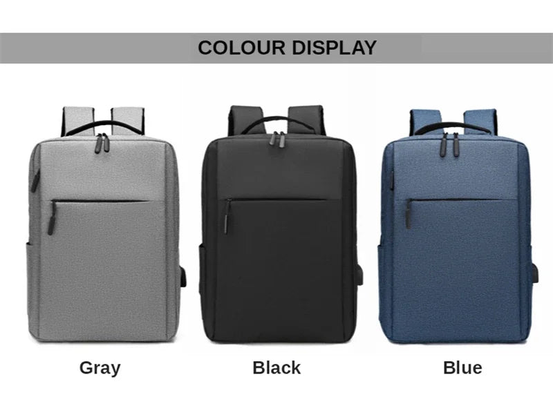 15.6 Inch Laptop Men Backpack Nylon Travel Male Laptop Backpack Usb Charging Computer School Backpacks Waterproof Bag for Men