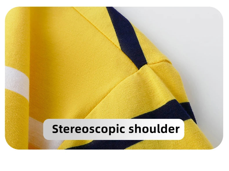 Fashion striped short sleeve men polo shirt summer trend brand letter embroidery design business casual breathable Paul T-shirt