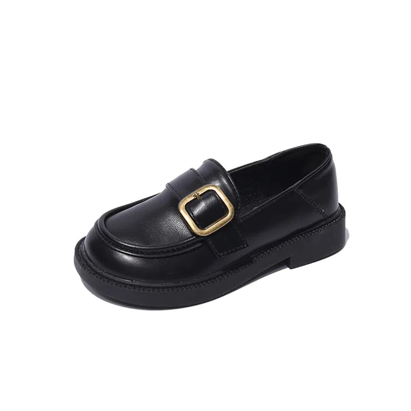 British Style Retro Girls Shoes Spring Autumn Princess Leather Shoes Children