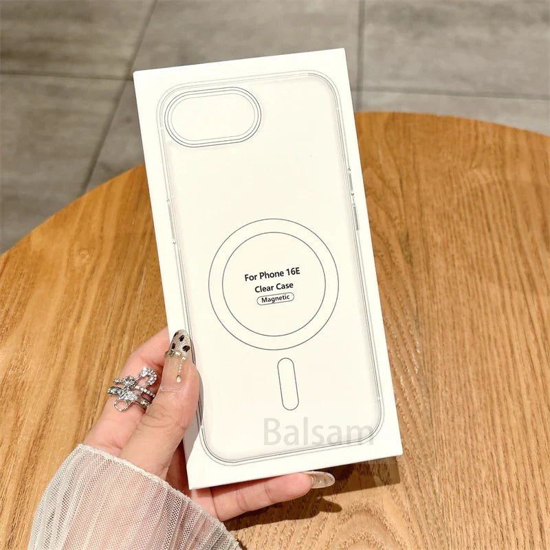 For Magsafe Magnetic Transparent Phone Case For iphone 16E 15 14 13 12 Mini 11 16 Pro Max XR X XS Max 7 8 Plus SE2020 Soft Cover