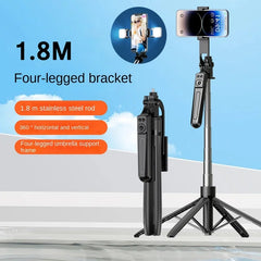 1.8M Long Extended Bluetooth Wireless Selfie Stick Live Broadcast Stand Holder Tripod