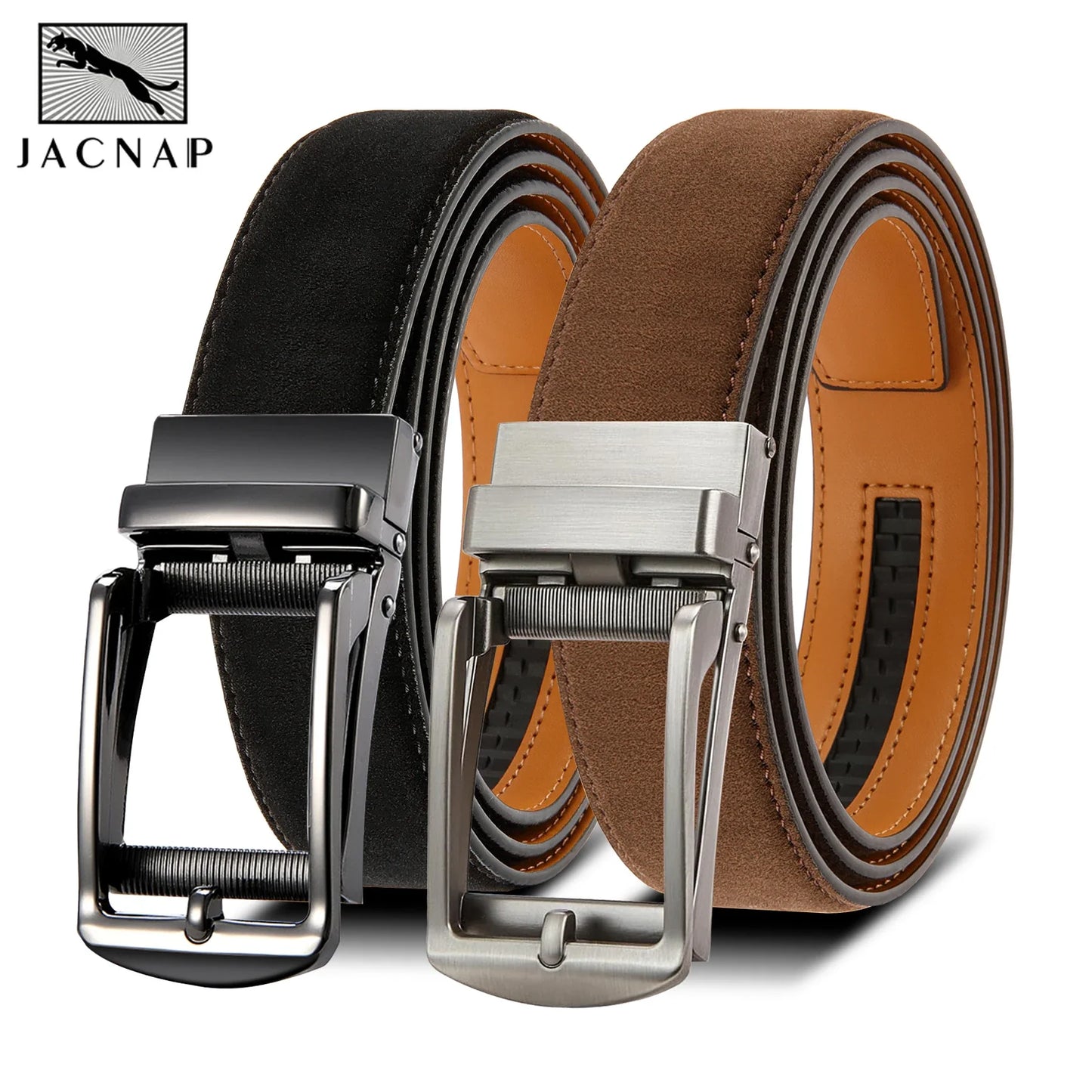 Men Belts Leather Waist Strap Male Automatic Buckle Waistband Mens High Quality Girdle Belts for Women Men Gifts 105 115 125cm