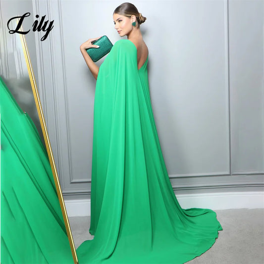 Lily Green Beach Evening Dresses Sweetheart Charming Prom Dress