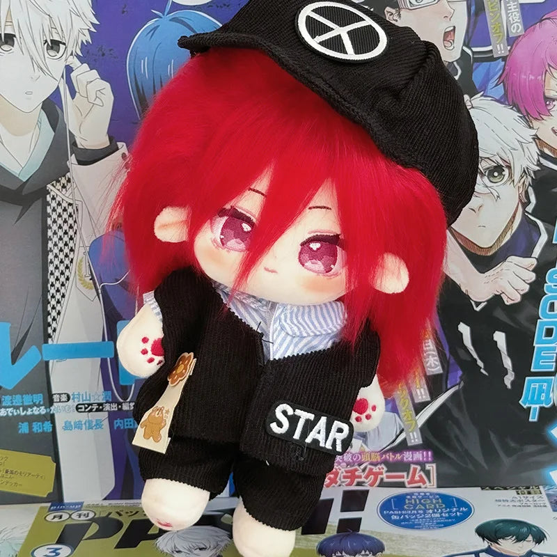 20cm Anime Football Game Blue Prison Baby Plushie Dolls Toys Idol Changeable Clothes Cospslay Cartoon Doll  Fans Collection Gift