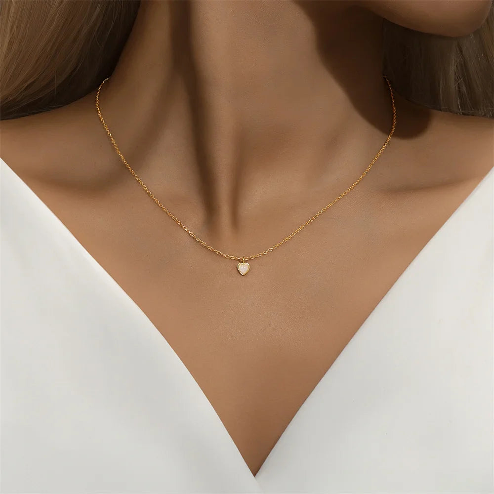 Aide 925 Sterling Silver Necklaces Charms for Women Crystal Cross Clavicle Collar Chain Simple Choker Necklace Accessories Gift