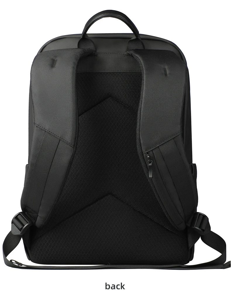 HK Stylish Business Backpack for Men Waterproof 15.6 inch Flap Laptop Backpack Multiple Pockets Casual Daypack for Work School