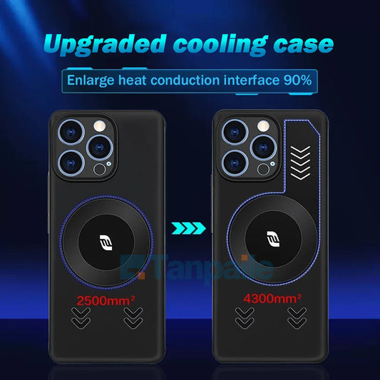 Cooling Case for iphone 16 Pro Max Plus 16e 15 14 13 12 Mini 11 XR XS S 7 8 SE Case Soft Silicone Shockproof Gaming Funda