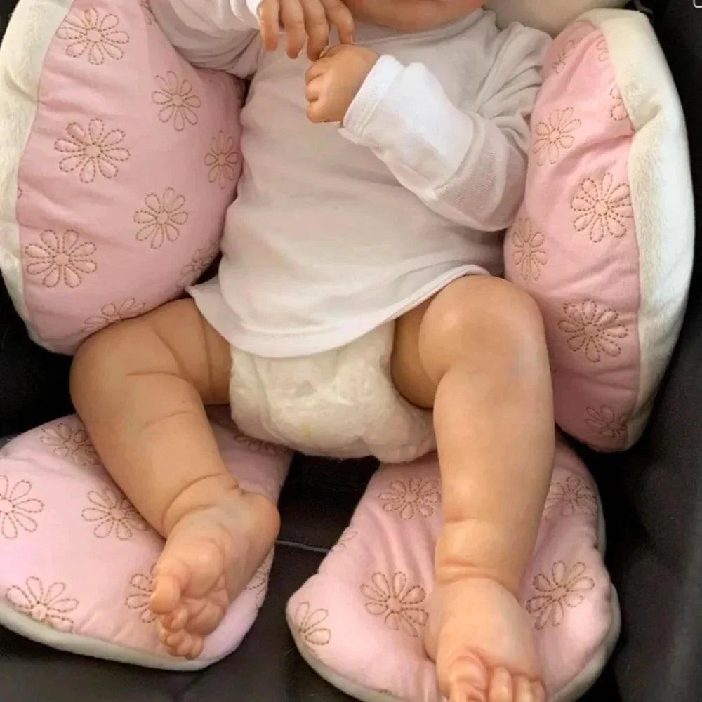 19 Inch Finished Reborn Baby Dolls LouLou 3D Skin Visible Veins Silicone Vinyl DIY Toys Figure for Girls Gift