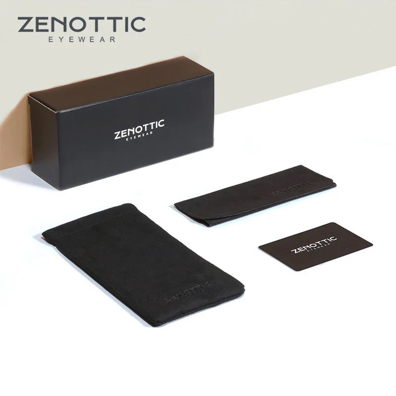 ZENOTTIC Steampunk Style Glasses (Anti Blue Light Blocking Eyewear) + Clip Lenses（Polarized Sunglasses Clips）for Women Men