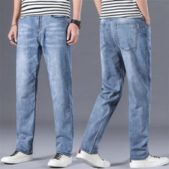 Men's Jeans Classic Retro Baggy Trousers Summer Regular Straight