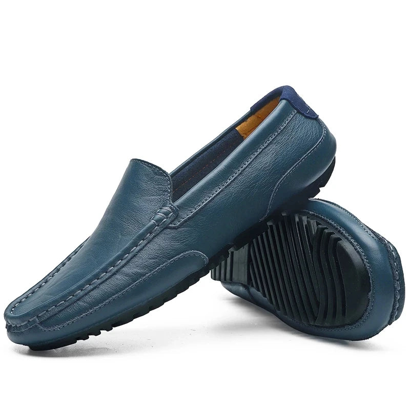 Leather Men Shoes Luxury Trendy 2020 Casual Slip on Formal Loafers Men Moccasins Italian Black Male Driving Shoes Sneakers