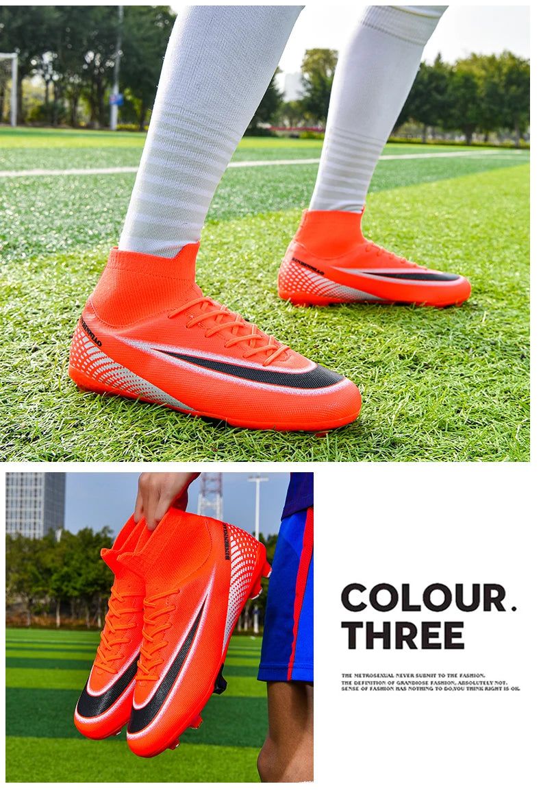 Football Boots Breathable Outdoor Lightweight Non-slip Training Soccer Shoes