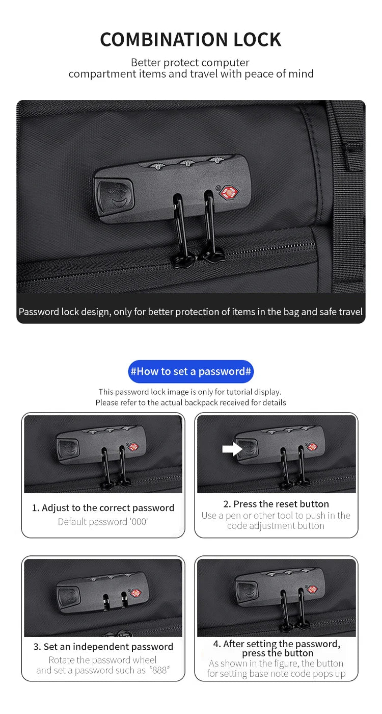 Men's Backpack with Expandable Vacuum Compression, Large Capacity, Dry and Wet Separation, Multifunctional Business Backpack for Short Business Trips