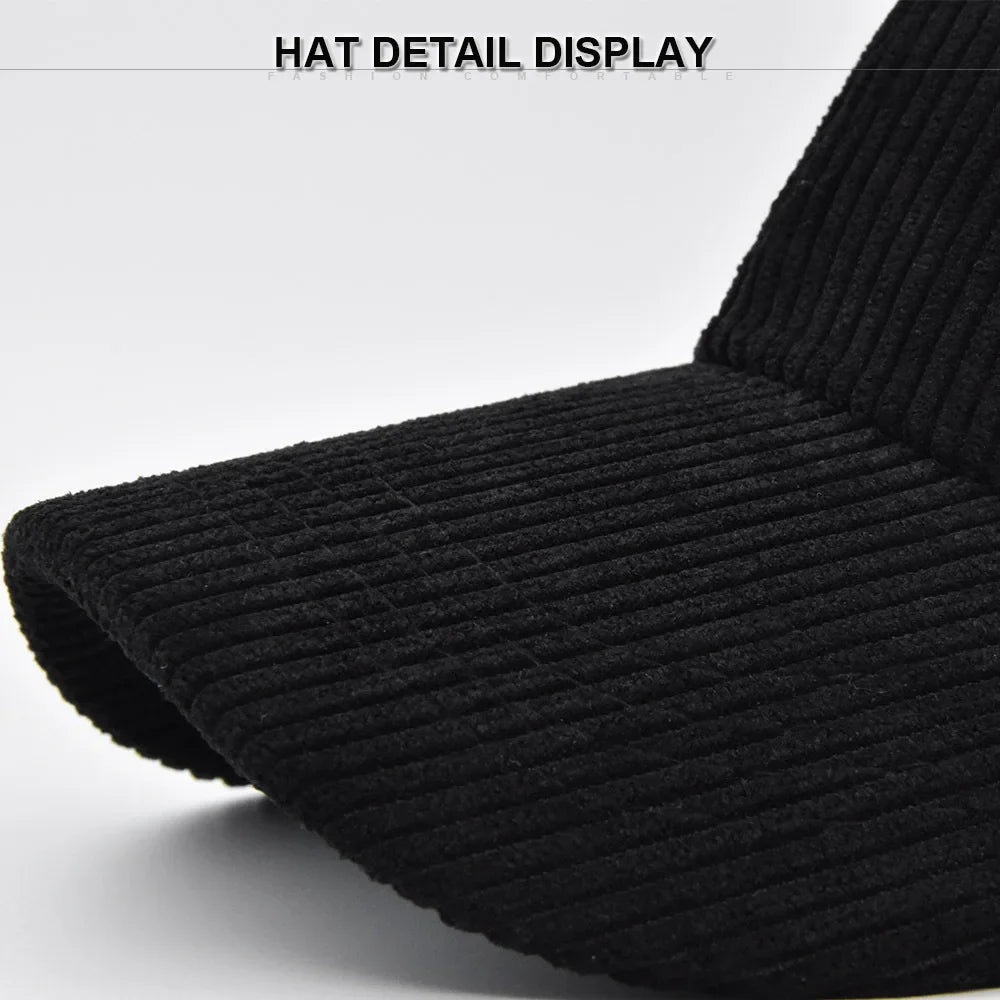 Corduroy Hat Korean Version Ins Baseball Cap Korean Version Versatile Show Face Small Curved Eaves Street Fashion Brand Cap Man