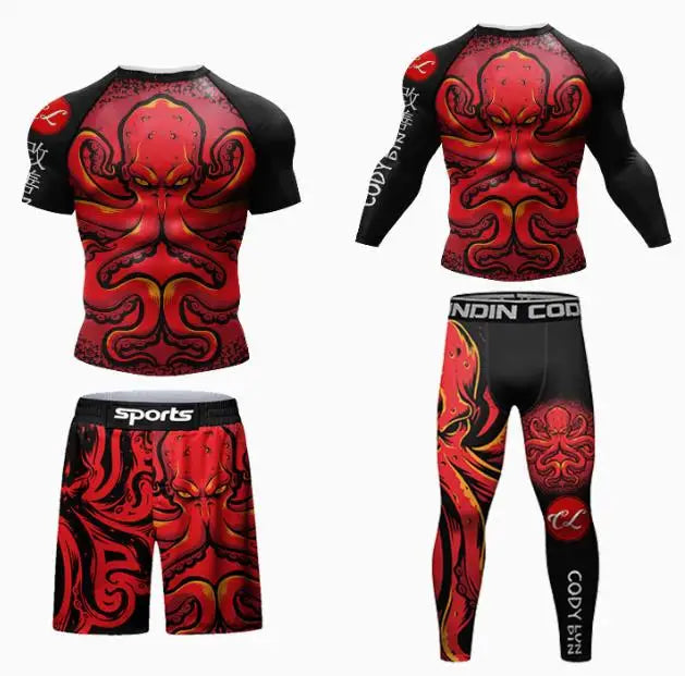 Ensembles de survêtement d'entraînement Rashguard pour enfants, combinaison de sport pour figurines, uniforme de grappin