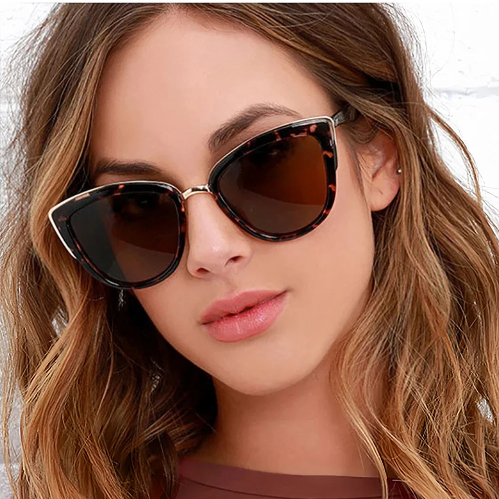 Retro Cateye Sunglasses for Women Polarized Vintage Classic Eyewear UV400 Protection