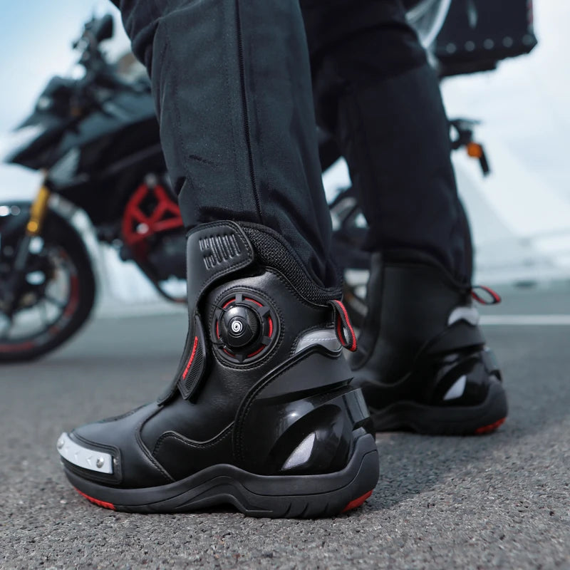 Motorcycle professional riding boots summer anti-fall unisex casual cycling shoe men outdoor high-top cross-country racing boots