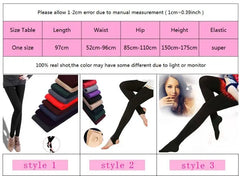 Autumn Winter Woman Thick Warm Leggings Candy Color Brushed Charcoal