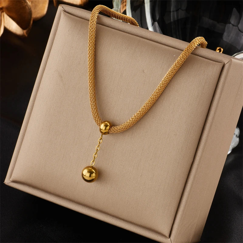 Stainless Steel Geometry Star Moon Butterfly Pendant Multilayer Chain Choker Necklace