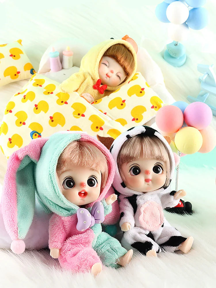 Ob11 Bjd Doll Accessories Bed Bodysuit Obitsu 11 Clothes Dolls For Girls Boy Toys Baby Kawaii Anime Toy items Pajama Miniature