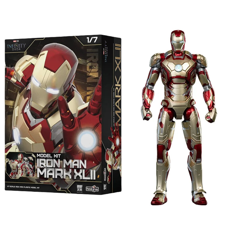 Original FondJoy Iron Man MK42 MK43 MK46MK5 MK6 MK7 DIY Toy Action Figure Tony Stark Legend Collection Anime Model Kids Gift
