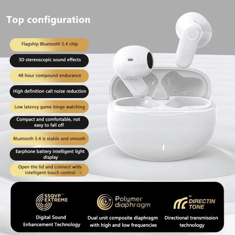 Mini Comfortable Noise-cancelling True Wireless Bluetooth Headphones With High Sound Quality Bluetooth 5.4 Earphones NEW 2025