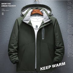 Heated Men's Jacket Winter Fashion Parka For Men Warm Coats USB 8 Area Heating