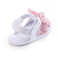 Baby Girls Summer Shoes Sandals Infant First Walkers Big Bow Floral Sneaker