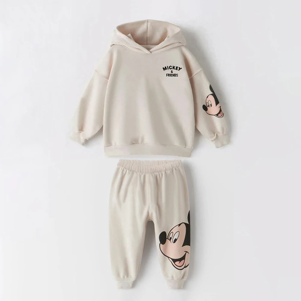 2pcs Kids Tracksuits Sets Mickey Mouse Fashion Baby Boy Clothes Sets Kids Hoodie Sweatshirt + Pants Toddler Girl Clothes