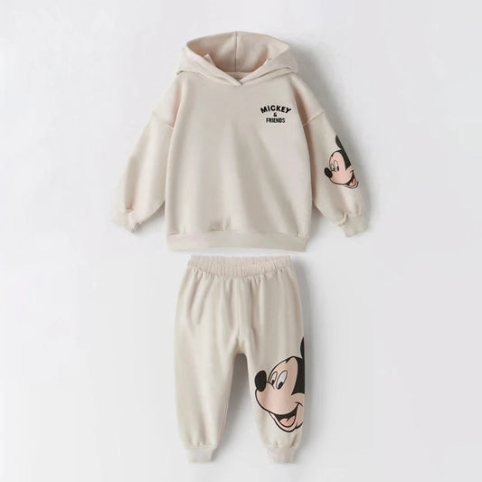 2pcs Kids Tracksuits Sets Mickey Mouse Fashion Baby Boy Clothes Sets Kids Hoodie Sweatshirt + Pants Toddler Girl Clothes