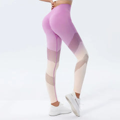 Women Sport Seamless Leggings Fitness Running Yoga Pants Gradient High Waist