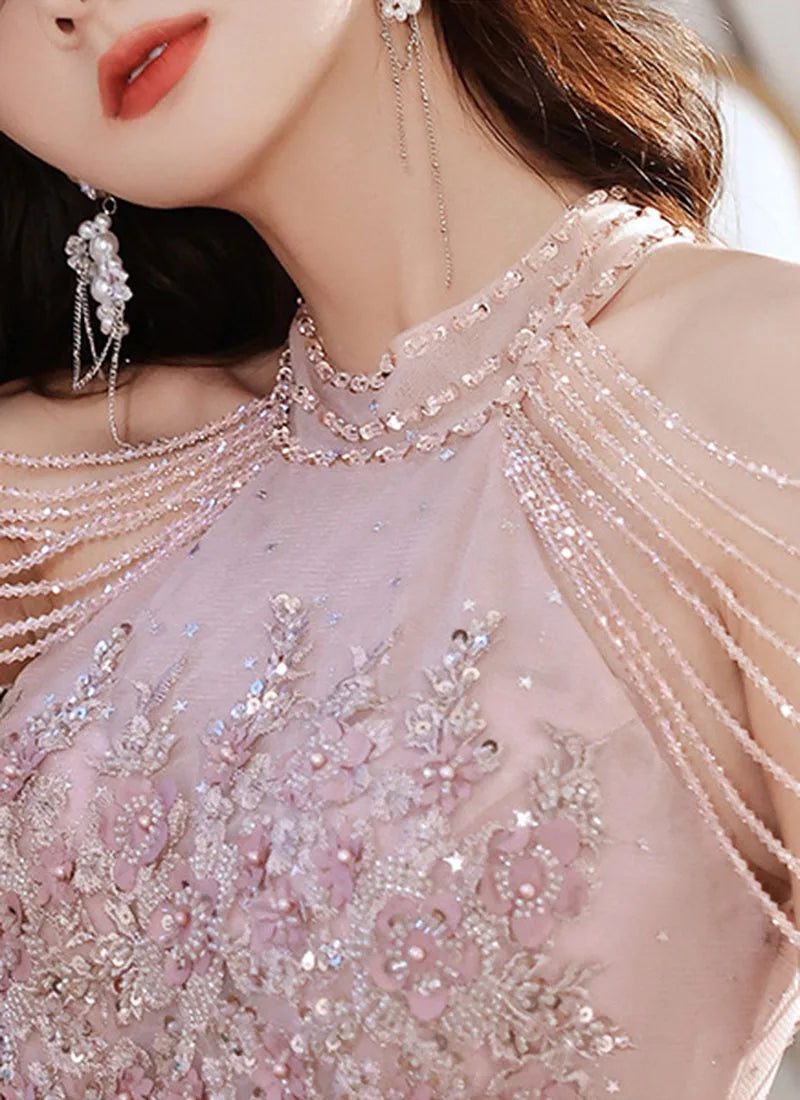 Evening wear Dresses: Pink Evening Dress  For Prom Dress For Women
