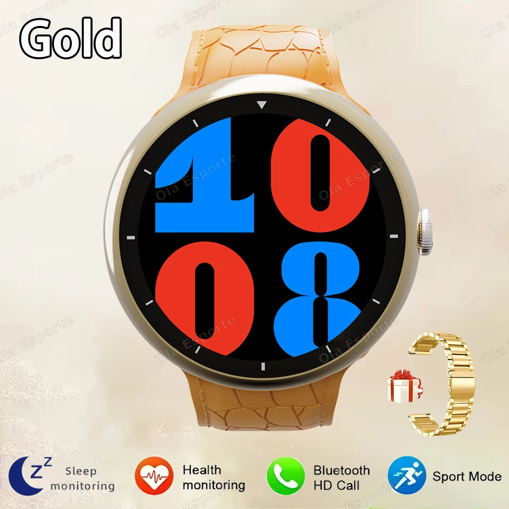 New Smart Watch Women AMOLED Screen Bluetooth Call NFC GPS Tracker Compass Sport Watches Fitness Clock Men Smartwatch Waterproof
