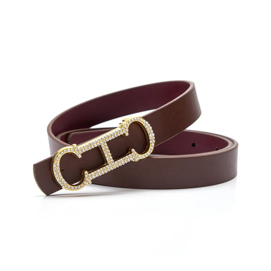 Luxury Brand Leather Belt Women Designer Alloy Buckle Genuine Leather Waist Strap Female Jeans Trouser Dress Waistband Belt