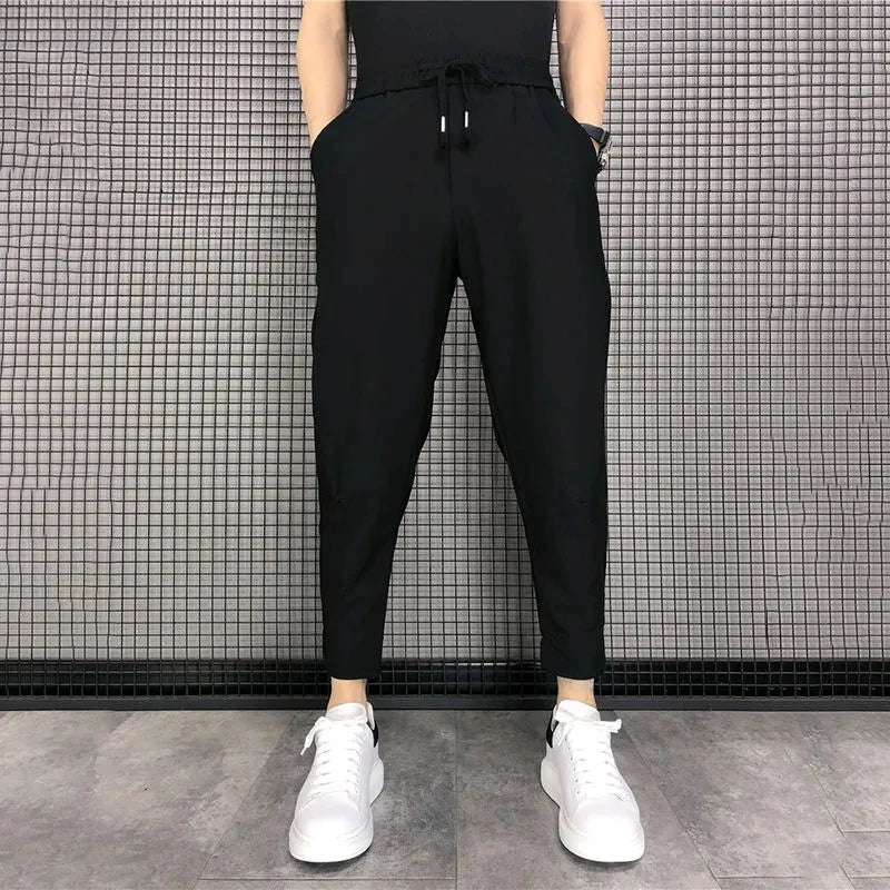 Men Harem Pants Solid Casual Korean Slim Wild Vintage Loose Fashion Youth Trousers