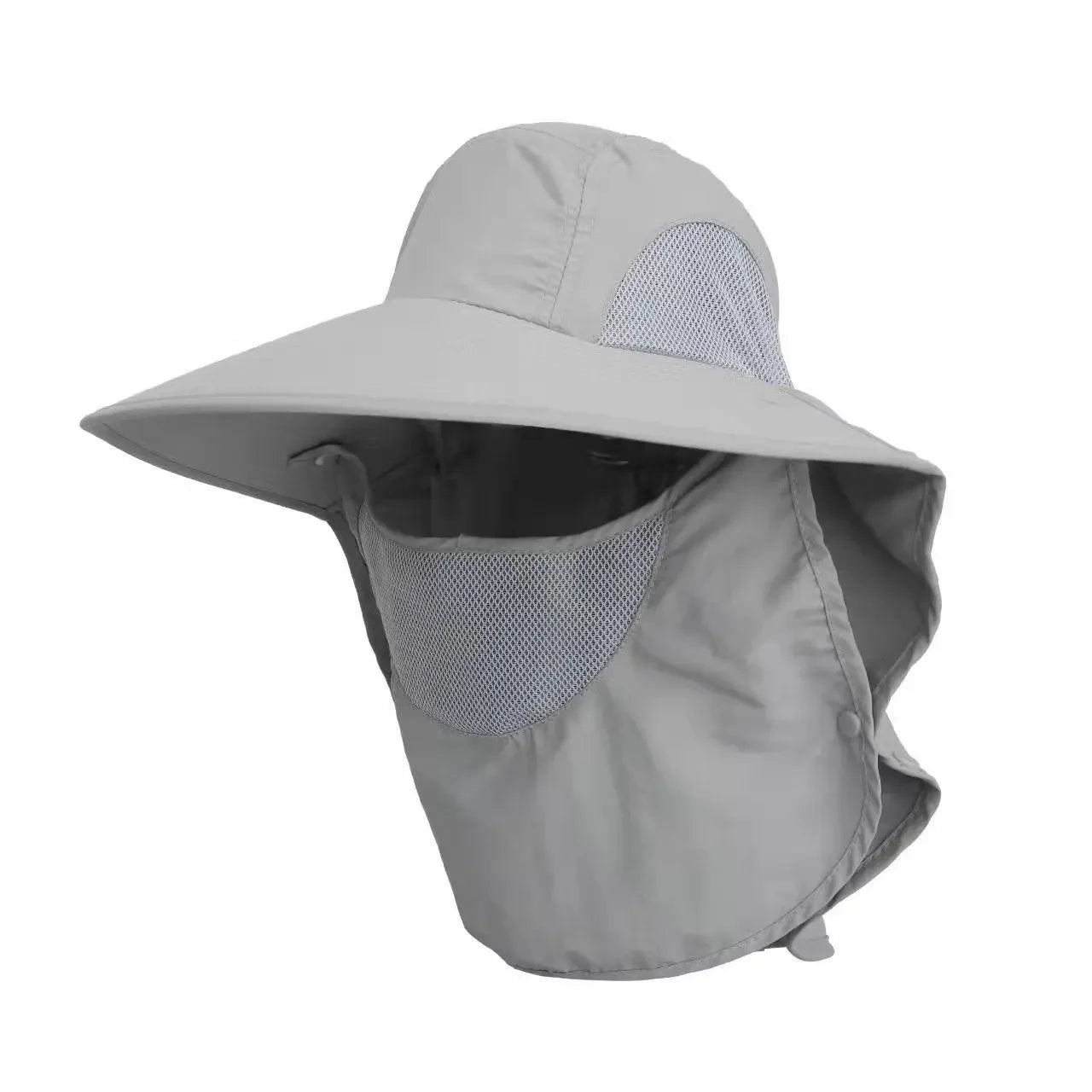 Wide Brim Sun Hat with Neck Flap for men women Adjustable Outdoor